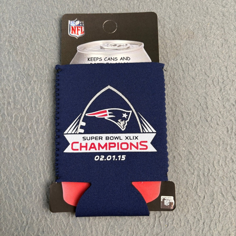 New England Patriots Super Bowl XLIX Champions Can Cooler Kolder NFL Navy Blue